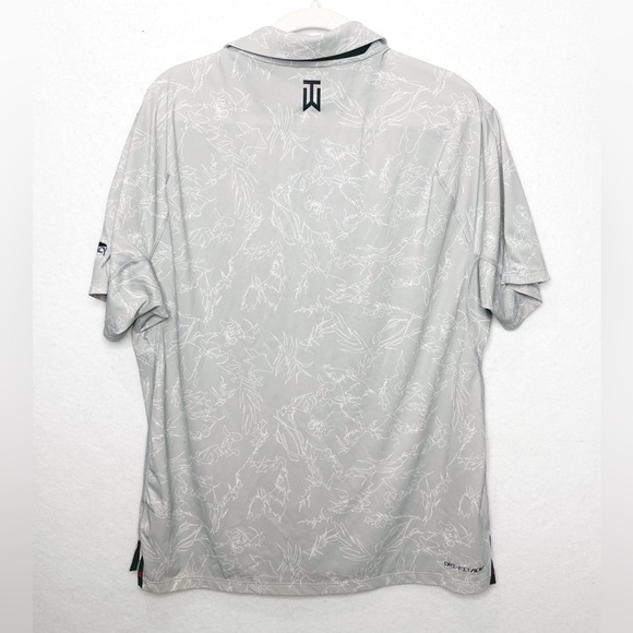 TW Tiger Woods Men's Nike Dri-FIT ADV Golf Polo Light Smoke Gray DX6092-077 Lrg - Picture 5 of 13